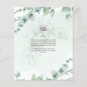 BUDGET Eucalyptus VRIJGEZELLENFEEST Greenery Gold  Flyer (Achterkant)