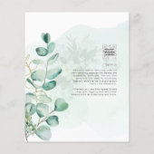 BUDGET Eucalyptus VRIJGEZELLENFEEST Greenery Gold Flyer (Achterkant)