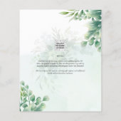 BUDGET Eucalyptus VRIJGEZELLENFEEST Greenery Gold  Flyer (Achterkant)