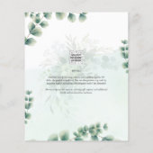 BUDGET Eucalyptus VRIJGEZELLENFEEST Greenery Gold Flyer (Achterkant)