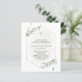 Budget Eucalyptus Waterverf Groen & Gold Baptisme (Staand voorkant)