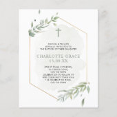 Budget Eucalyptus Waterverf Groen & Gold Baptisme (Voorkant)