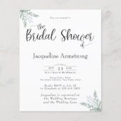 Budget Eucalyptus Waterverf Vrijgezellenfeest broc Flyer (Voorkant)