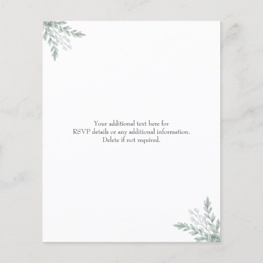 Budget Eucalyptus Waterverf Weddenschap Flyer (Achterkant)