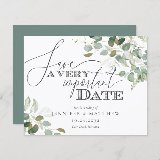 BUDGET Eucalyptus Waterverf Weddenschap sparen de (Voorkant / Achterkant)