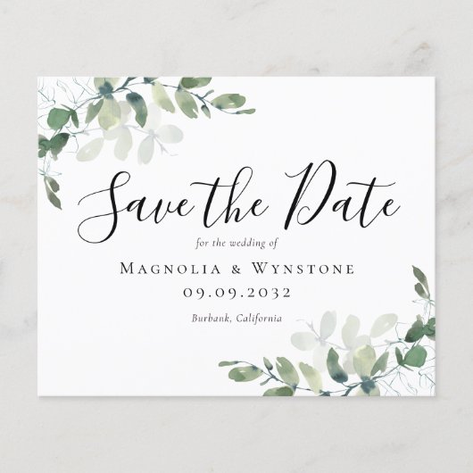 BUDGET Eucalyptus Waterverf Weddenschap sparen de  Flyer (Voorkant)