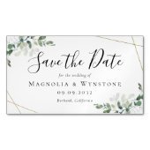 BUDGET Eucalyptus Waterverf Weddenschap sparen de  Magnetisch Visitekaartje (Voorkant)