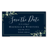 BUDGET Eucalyptus Waterverf Weddenschap sparen de Magnetisch Visitekaartje (Voorkant)