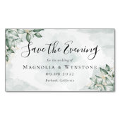 BUDGET Eucalyptus Waterverf Weddenschap sparen de  Magnetisch Visitekaartje (Voorkant)