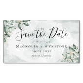 BUDGET Eucalyptus Waterverf Weddenschap sparen de  Magnetisch Visitekaartje (Voorkant)