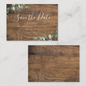 BUDGET Eucalyptus Waterverf Weddenschap sparen de  Notitiekaartje (Voorkant / Achterkant)