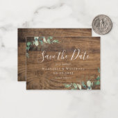 BUDGET Eucalyptus Waterverf Weddenschap sparen de  Notitiekaartje (Voorkant / Achterkant in situ)