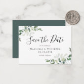 BUDGET Eucalyptus Waterverf Weddenschap sparen de  Notitiekaartje (Voorkant / Achterkant in situ)