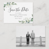 BUDGET Eucalyptus Waterverf Weddenschap sparen de  Notitiekaartje (Voorkant / Achterkant)