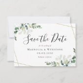 BUDGET Eucalyptus Waterverf Weddenschap sparen de Notitiekaartje (Voorkant)