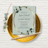Budget Eucalyptus Website RSVP Sage Wedding Invite