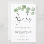 BUDGET Eucalyptus Weddenschap 3 Foto citaat Bedank (Voorkant)