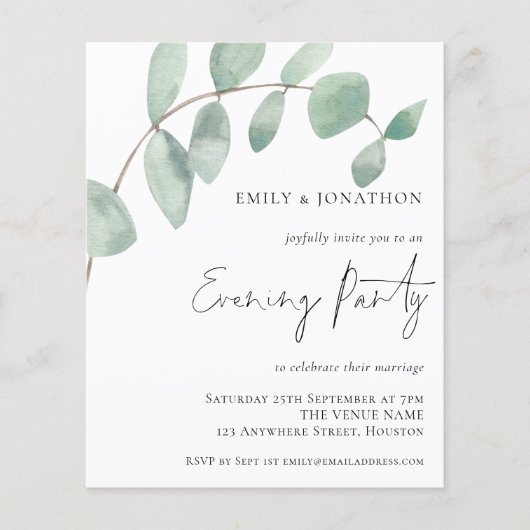 Budget Eucalyptus Weddenschap Avond (Voorkant)