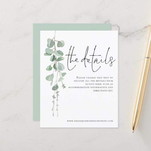 Budget Eucalyptus Weddenschap Detail Enclosure (Voorkant / Achterkant in situ)