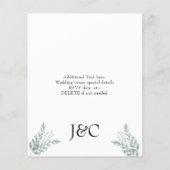 Budget Eucalyptus Weddenschap Flyer (Achterkant)