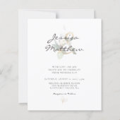 Budget Eucalyptus Weddenschap Foto Uitnodiging (Achterkant)