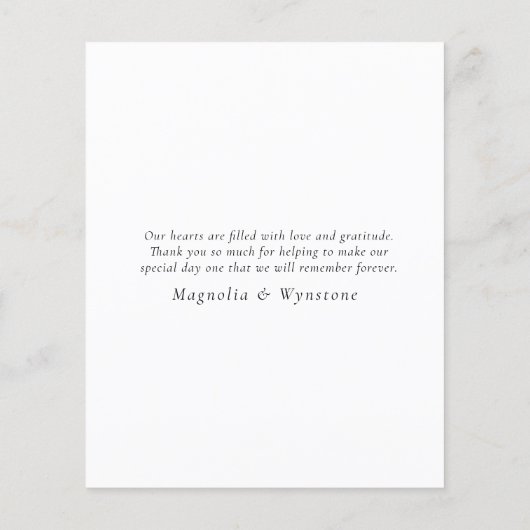 BUDGET Eucalyptus Weddenschap - Hartelijk dank (Achterkant)