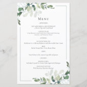 BUDGET Eucalyptus Weddenschap Menu (Voorkant)