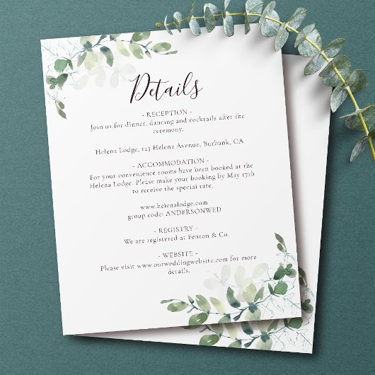 Budget Eucalyptus Weddenschap - Omsluiting Flyer