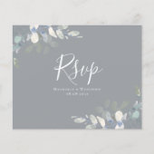 Budget Eucalyptus Weddenschap RSVP Briefkaart (Voorkant)