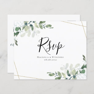 Budget Eucalyptus Weddenschap RSVP Briefkaart