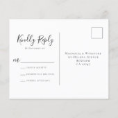 Budget Eucalyptus Weddenschap RSVP Briefkaart (Achterkant)
