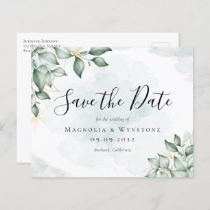 BUDGET Eucalyptus Weddenschap Save the Date Briefk