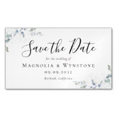 BUDGET Eucalyptus Weddenschap sparen Datum Busines Magnetisch Visitekaartje (Voorkant)