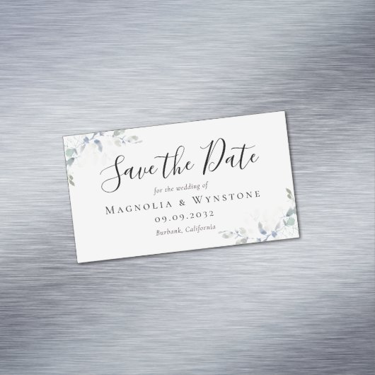 BUDGET Eucalyptus Weddenschap sparen Datum Busines Magnetisch Visitekaartje (Voorbeeld)