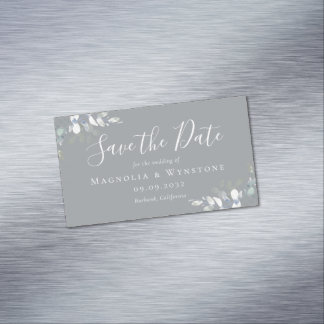 BUDGET Eucalyptus Weddenschap sparen de datum Magnetisch Visitekaartje