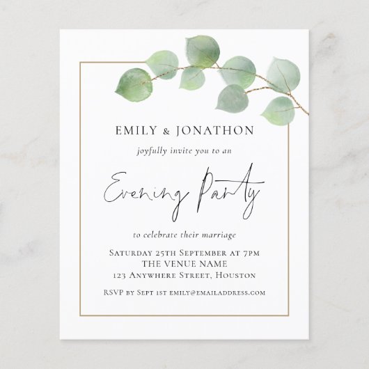 BUDGET Eucalyptus Weddenschappen Avond (Voorkant)