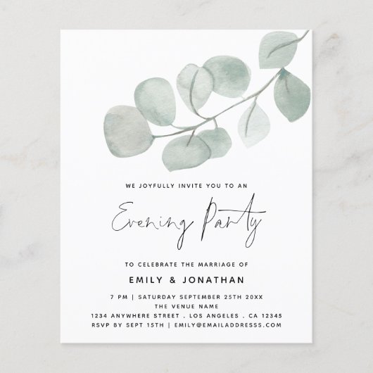 BUDGET Eucalyptus Weddenschappen Avond (Voorkant)