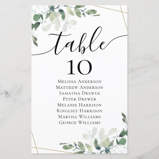 BUDGET Eucalyptus Weddenschapstabel (Voorkant)