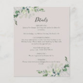Budget Eucalyptus Wedding Details Enclosure Kaart (Voorkant)