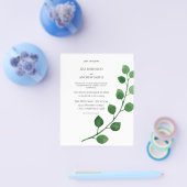 Budget Eucalyptus Wedding Flyer-uitnodiging Flyer (Enkel)