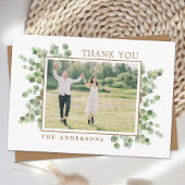 Budget Eucalyptus Wedding Foto Greenery Dank u Notitiekaartje