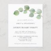 Budget Eucalyptus Wedding Jubileum Party Invite (Voorkant)