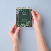 BUDGET Eucalyptus Wisteria BABY SHOWER Rustige kan Flyer (Hand)