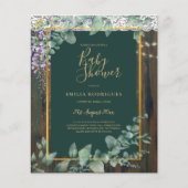 BUDGET Eucalyptus Wisteria BABYSHOWER Landelijke K Flyer (Voorkant)