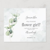 Budget Eucalyptus wordt Mijn Bloemenmeisje-Kaart (Voorkant)