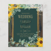 BUDGET Eucalyptus Zonnebloemen TROUWEN Landelijke Flyer (Voorkant)