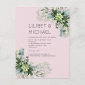 BUDGET Eucalyptusgroen Blad Bruiloft Briefkaart (Voorkant)