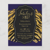 BUDGET Fabulous 50th Birthday Glam Chick Invitenis (Voorkant)