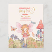 Budget Fairy Eerste betoverde Woodland 1e verjaard (Voorkant)