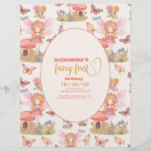Budget Fairy Eerste betoverde Woodland 1e verjaard Flyer (Voorkant)